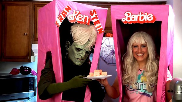 Barbie and Ken Make Pink Coconut Fudge