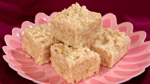 No Bake Vanilla Coconut Squares