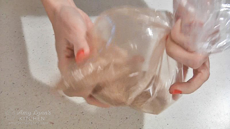 Place sugar and pumpkin pie spice into a large plastic bag, close and shake to mix well.