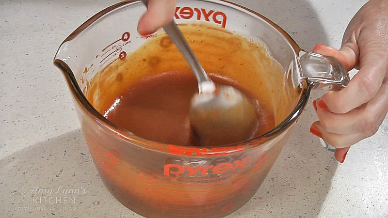 Place brown sugar, butter and pure pumpkin into a microwave-safe cup or bowl and melt in the microwave.  Stir until well combined.