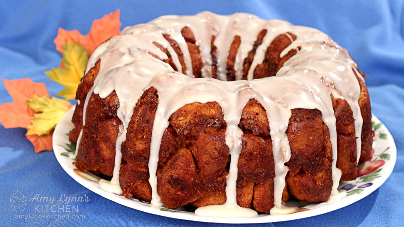 If your cinnamon rolls came with icing, you can drizzle it over your monkey bread.